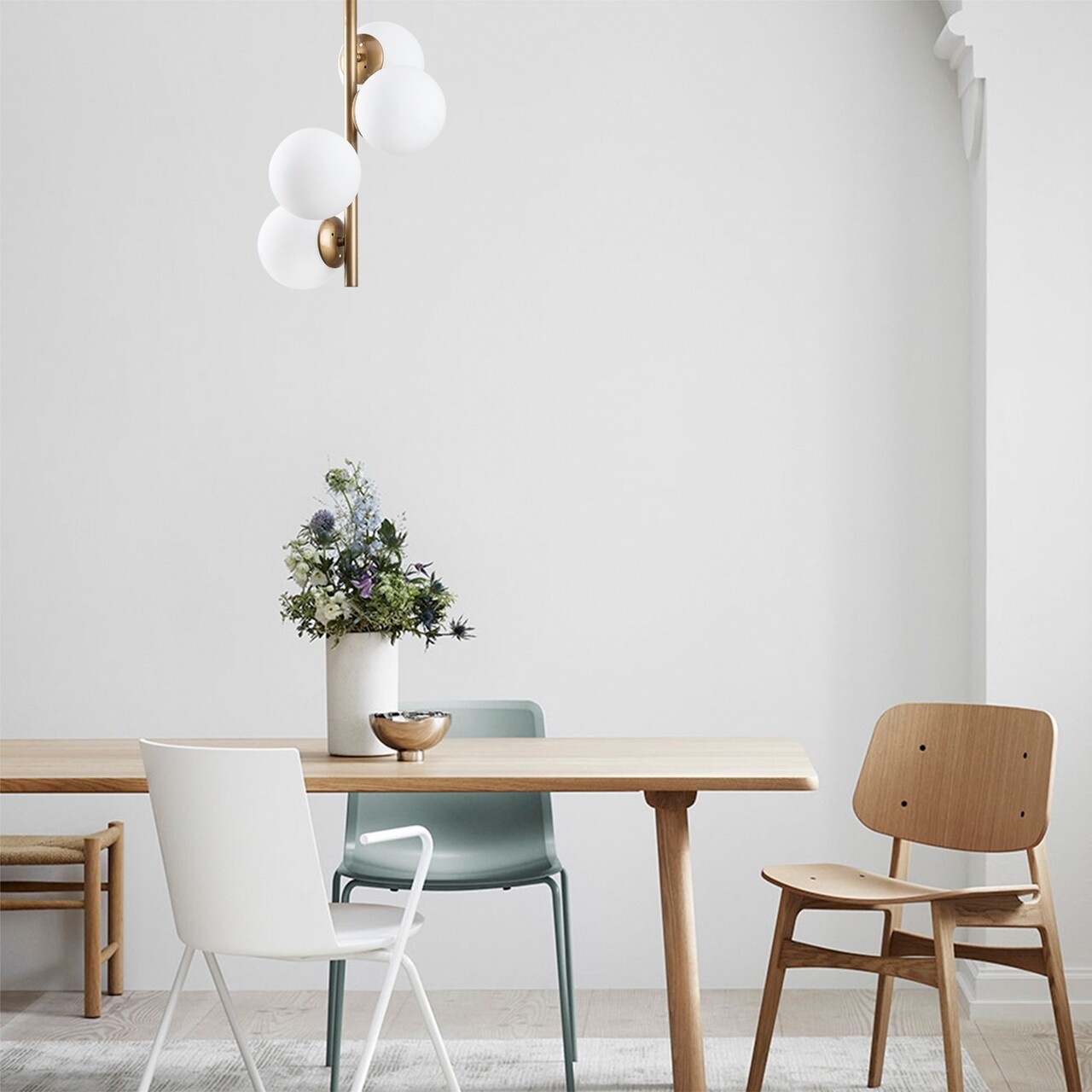 Lustra, Faze - NT - 138, Sheen, 32 x 53 cm, 4 x E27, 40W, auriu - imagine 7